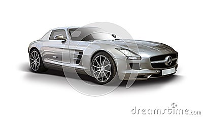 Mercedes-Benz SLS AMG Supercar Editorial Stock Photo