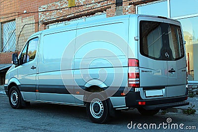 Mercedes-Benz Sprinter 316 CDI 2012 silver Editorial Stock Photo