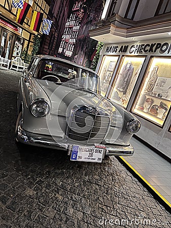 Mercedes Benz 200 at the Transport Museum Editorial Stock Photo