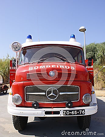 Mercedes Benz Vintage Fire Brigade car Editorial Stock Photo