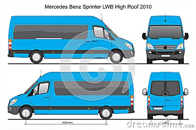 Mercedes Sprinter Van LWB 2010 Editorial Stock Photo