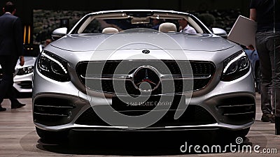 Mercedez Benz S560 Cabriolet in Geneva International Motor Show GIMS 2019 Editorial Stock Photo