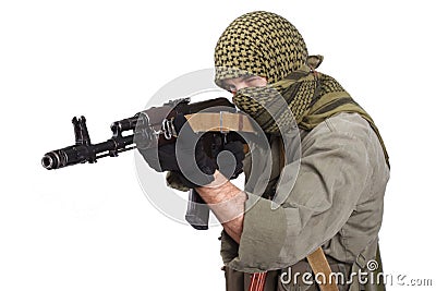 Mercenary with AK 47 Stock Photo