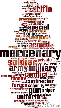 Mercenary word cloud Vector Illustration