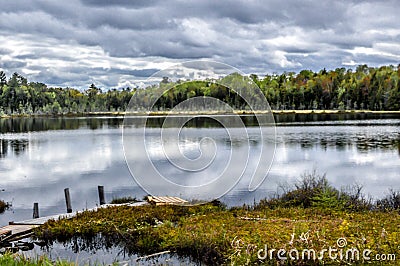 Mercer Lake in the Northwoods of Wisconsin Stock Photo