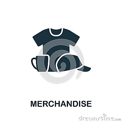 Merchandise icon. Monochrome simple line Retail icon for templates, web design and infographics Vector Illustration