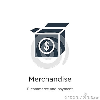 Merchandise icon vector. Trendy flat merchandise icon from e commerce and payment collection isolated on white background. Vector Vector Illustration