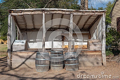 Merchant Cider Stand in Williamsburg, VA Editorial Stock Photo