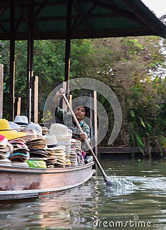 Merchant of hats Editorial Stock Photo