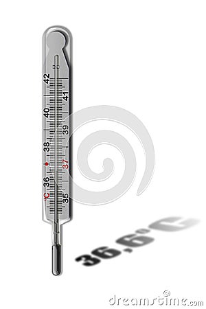 Mercurial thermometer Stock Photo