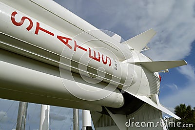 Mercury Redstone rocket on display at Kennedy Space Centre Editorial Stock Photo