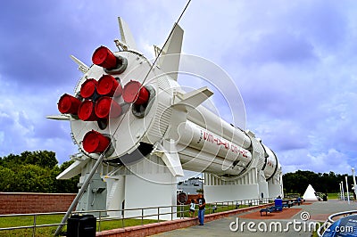 Mercury-Redstone rocket on display at Kennedy Space Centre Editorial Stock Photo