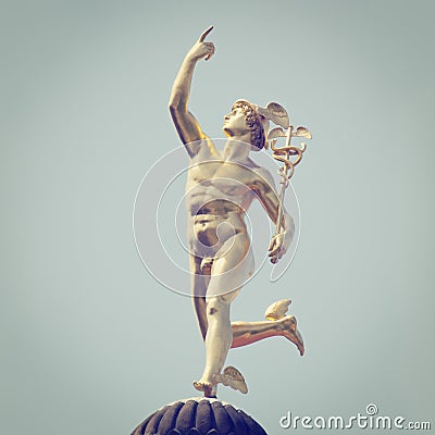 Mercury Statue Stock Photo