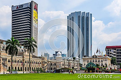 Merdaka Square in Kuala Lumpur, Malaysia Editorial Stock Photo