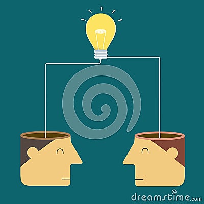 Merge ideas to success Vector Illustration