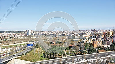 Meridiana Avenue in Barcelona Stock Photo