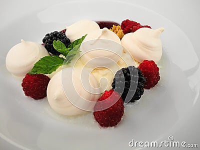 Meringue dessert Stock Photo