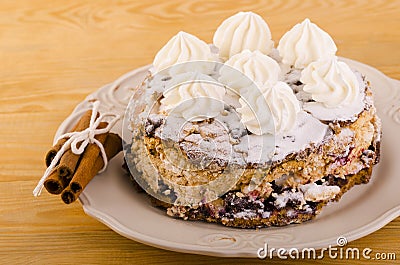 Meringue layer cake Stock Photo