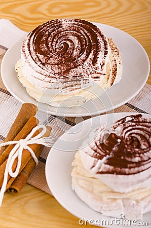 Meringue pastry Stock Photo