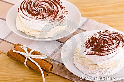 Meringue pastry Stock Photo