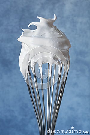 Meringue on a Whisk Stock Photo