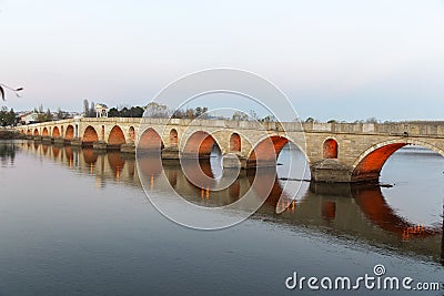 MeriÃ§ Bridge Edirne Turkey Stock Photo