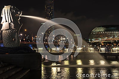 Merlion in singapore Editorial Stock Photo