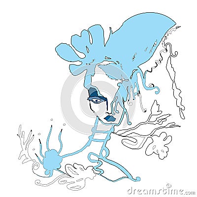 Mermaid Vector Illustration