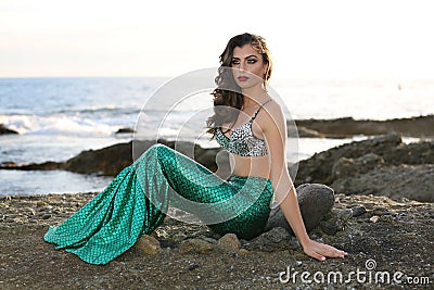 Mermaid by the beach Stock Photo