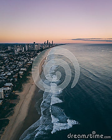 Mermaid Beach in Queensland Stock Photo