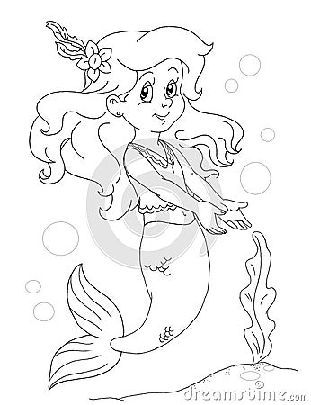 Mermaid girl Stock Photo