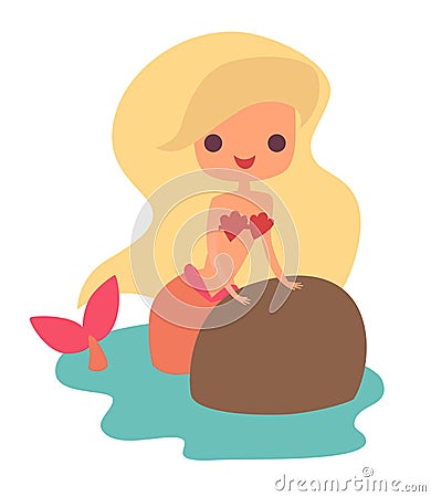 Mermaid girl vector illustration Vector Illustration