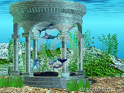 Mermaid Home Stock Photo
