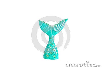 Mermaid`s tail made from sugar isolated on white background Stock Photo