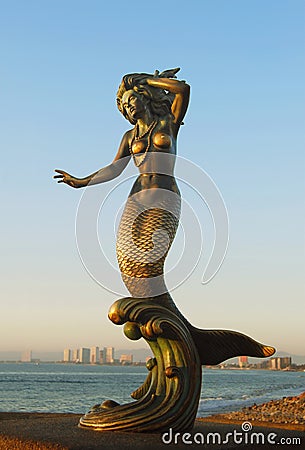 Mermaid sculpture Stock Photo