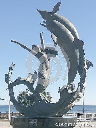 Mermaid Statue Beautiful Editorial Image | CartoonDealer.com #212747830