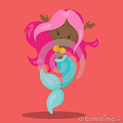 MERMAID VIBES DARK UP 09 Vector Illustration