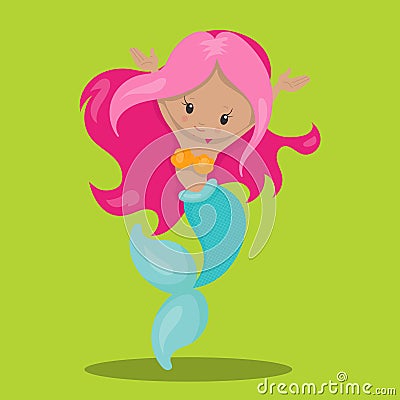 MERMAID VIBES LIGHT UP 06 Vector Illustration