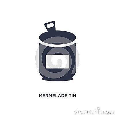mermelade tin icon on white background. Simple element illustration from bistro and restaurant concept Vector Illustration
