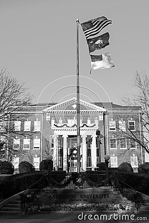 Merritt Administration Building, Anderson University Editorial Stock Photo