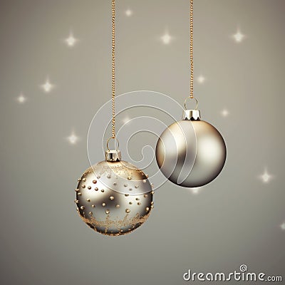 Merry & Bright: Unique Silver Christmas Balls for a Festive Holiday! Stock Photo