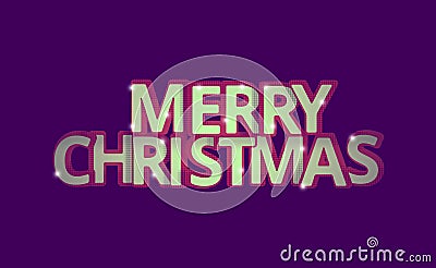 Merry chrismas 3d render festive red symbol graphic Stock Photo