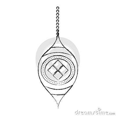 Merry christmas ball hanging Vector Illustration