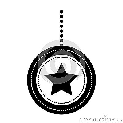 Merry christmas ball hanging Vector Illustration