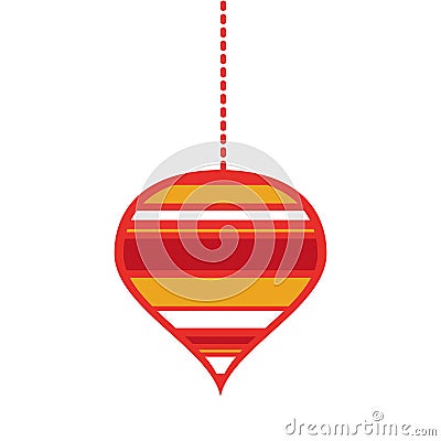 Merry christmas ball hanging Vector Illustration