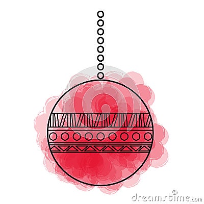 Merry christmas ball hanging Vector Illustration