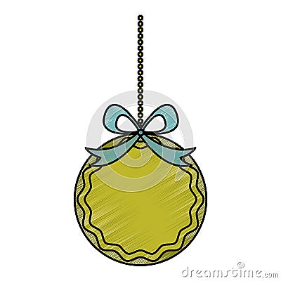 Merry christmas ball hanging Vector Illustration