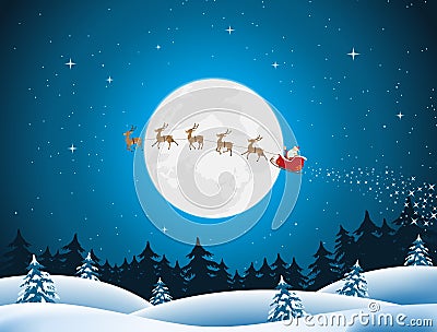 Merry Christmas Card Vector Illustration