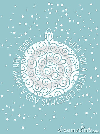 Merry Christmas card Vector Illustration