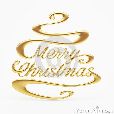 Merry Christmas with Clipping Path Stock Photo